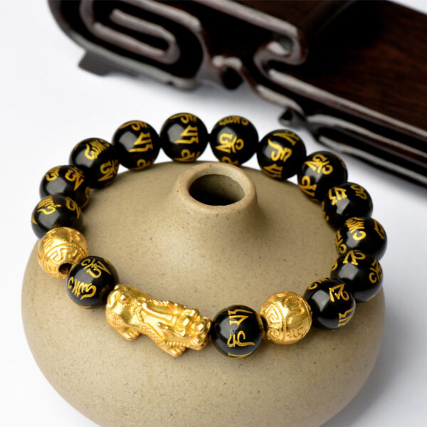 20392025813_315095122 Feng Shui Black Obsidian Wealth Bracelet