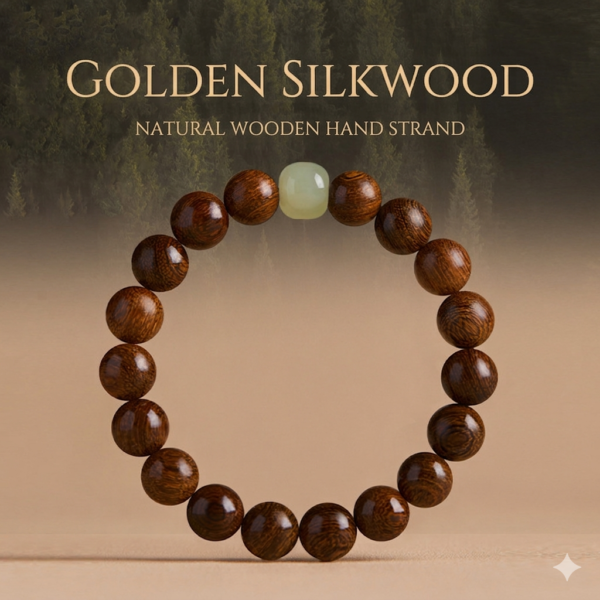 Natural Silk Wood Mindfulness Bracelet