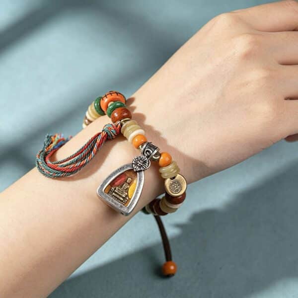 2c34f7d643bba3150b2be4626b203fef The Grounding Guardian: Natural Sheep Horn Handstrung Bracelet
