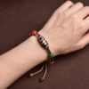 Tibetan Blessing Talisman: Dzi Bead Braided Bracelet