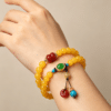Natural Yellow Agate Double-Wrap Bracelet