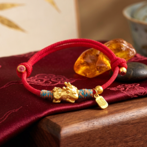 The Red String of Fate: Hand-Woven PiXiu Prosperity Bracelet