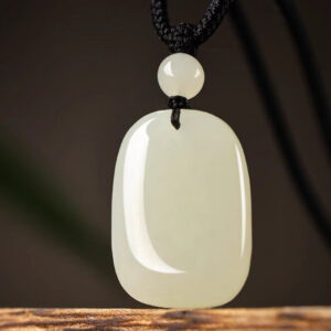 The Harmony Tablet: Natural Nephrite Jade Minimalist Pendant