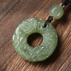 The Guardian’s Glow: Nephrite Jade PiXiu Harmony Pendant