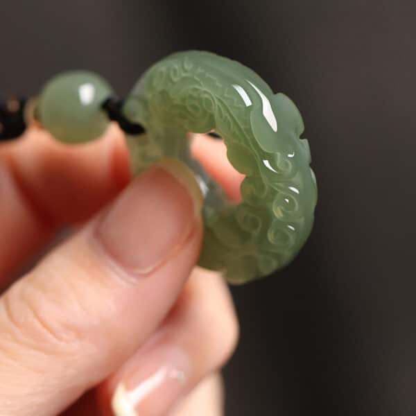 The Guardian’s Glow: Nephrite Jade PiXiu Harmony Pendant