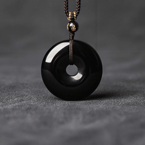 The Peace Keeper: Natural Golden Sheen Obsidian Lucky Pendant