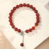 sku-1-石榴石手链8mm The Smooth Sail: Natural Garnet Good Luck Bracelet
