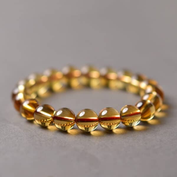 sku-3-黄水晶手串10mm Natural Citrine Single Strand Bracelet