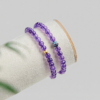 The Calm Bloom: Double Strand Natural Amethyst & Enamel Lotus Bracelet