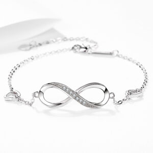 Endless Energy Talisman: 925 Sterling Silver Infinity Bracelet