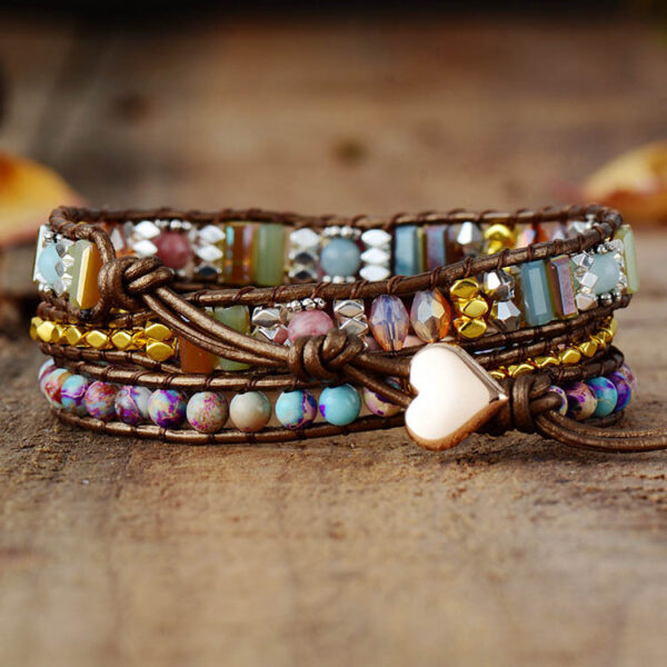 主图-2 Heartwarming Amulet: Natural Red Jadeite Wrapped Bracelet