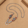 Double Koi Silver & Red Agate Necklace