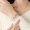925 Sterling Silver Swallowtail Butterfly & Cat's Eye Bracelet
