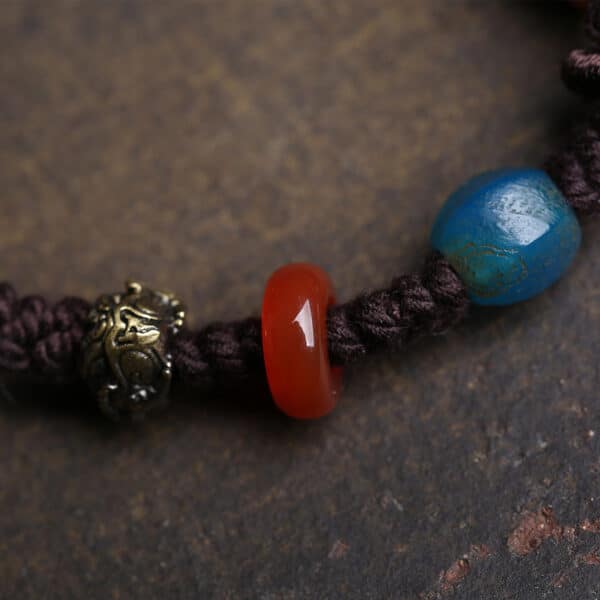Hand-Carved Tibetan Bone PiXiu Adjustable Bracelet