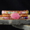主图-4 Heartwarming Amulet: Natural Red Jadeite Wrapped Bracelet