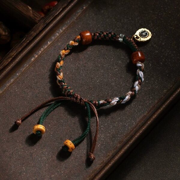 主图-4 The Himalayan Blessing: Hand-Braided Tibetan Cotton Cord Bracelet
