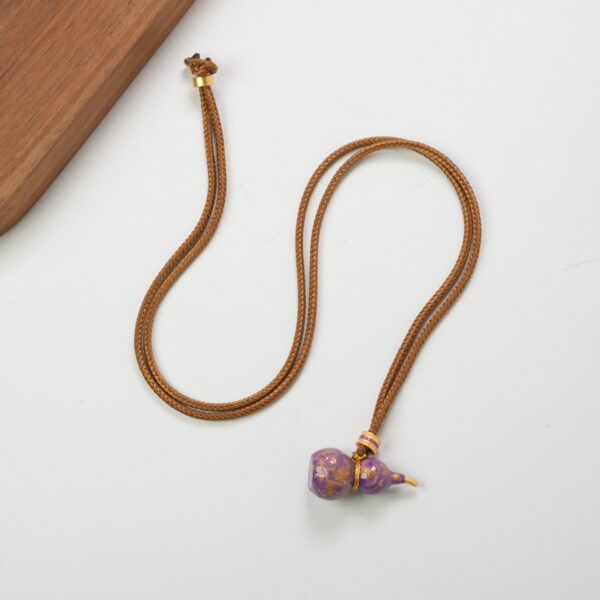 主图-4 Purple Fortune Gourd: Handcrafted Protective Pendant