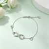 Endless Energy Talisman: 925 Sterling Silver Infinity Bracelet