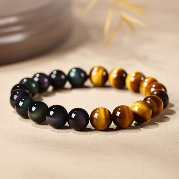 主图-4 Rainbow Obsidian & Tiger's Eye Energy Bracelet