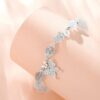 925 Sterling Silver Swallowtail Butterfly & Cat's Eye Bracelet