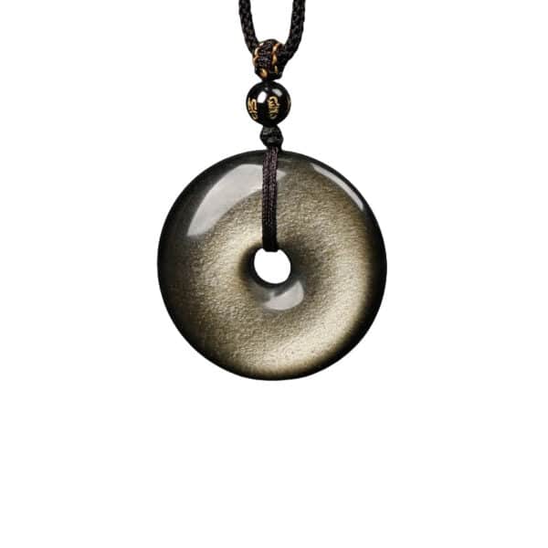 The Peace Keeper: Natural Golden Sheen Obsidian Lucky Pendant