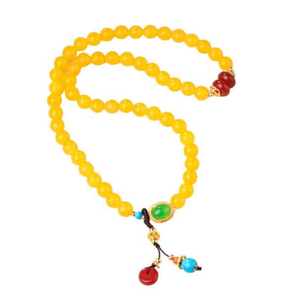 Natural Yellow Agate Double-Wrap Bracelet