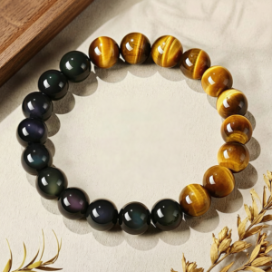 Rainbow Obsidian & Tiger's Eye Energy Bracelet