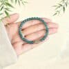 The Fortune Gourd: Blue Water Jade Beaded Bracelet Lucky Gourd Charm