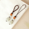 The Fortune Guardian: Hand-Carved Hetian Jade Pixiu Key & Bag Hanging Charm