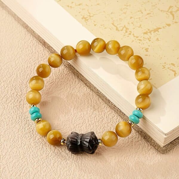 主图2 The Courage Spark: Natural Golden Tiger's Eye Beaded Bracelet