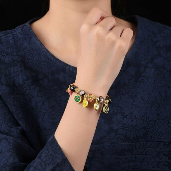 Five Fortune Guardians Handwoven Lucky Bracelet