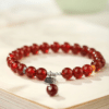The Smooth Sail: Natural Garnet Good Luck Bracelet