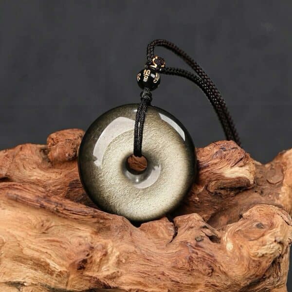 The Peace Keeper: Natural Golden Sheen Obsidian Lucky Pendant