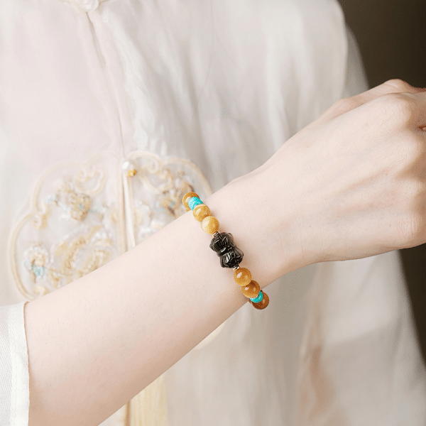 主图3 The Courage Spark: Natural Golden Tiger's Eye Beaded Bracelet