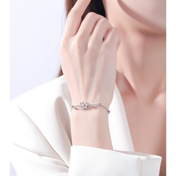 Starry Wish: 925 Sterling Silver Starry Sky Bracelet
