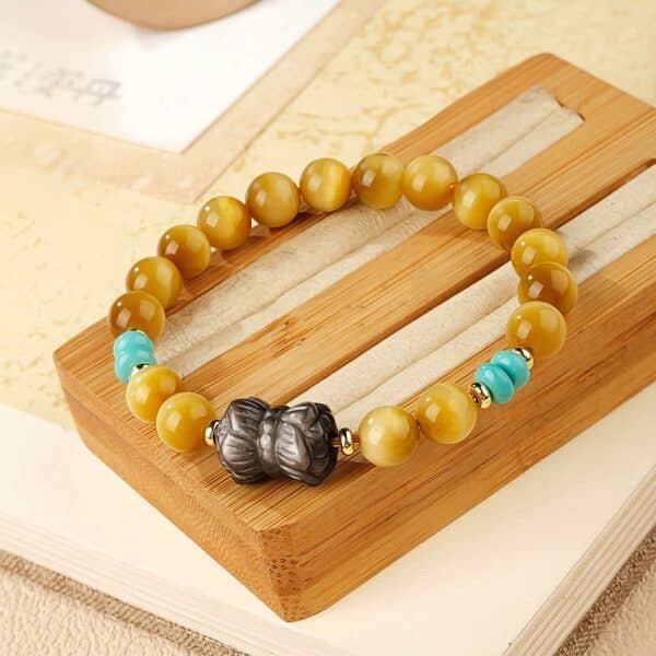 主图4 The Courage Spark: Natural Golden Tiger's Eye Beaded Bracelet