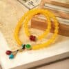 Natural Yellow Agate Double-Wrap Bracelet