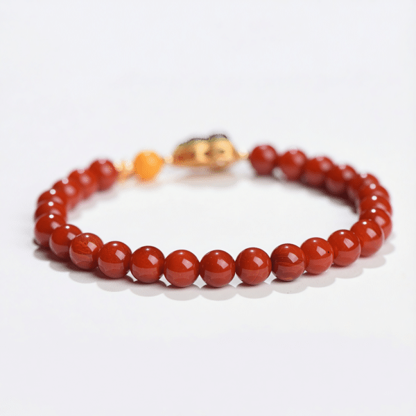 主图4 Natural Agate Hetian Jade Fortune Gourd Bracelet