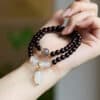 主图5 Stylish Bracelet: Sandalwood and White Agate Bracelet