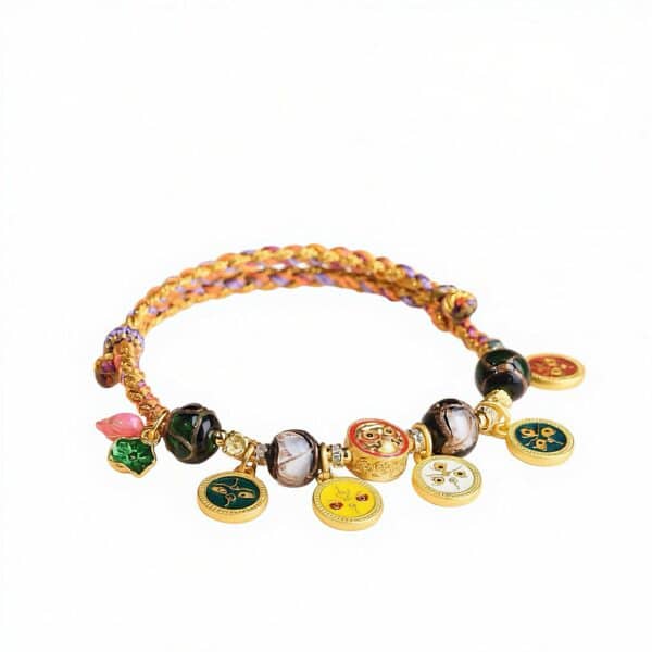Five Fortune Guardians Handwoven Lucky Bracelet