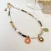 Lucky Wheel Natural Stone Pearl Choker Necklace