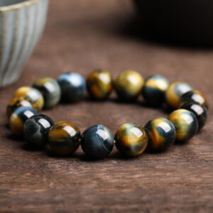The Power Balance: Natural Golden & Blue Tiger’s Eye Bracelet