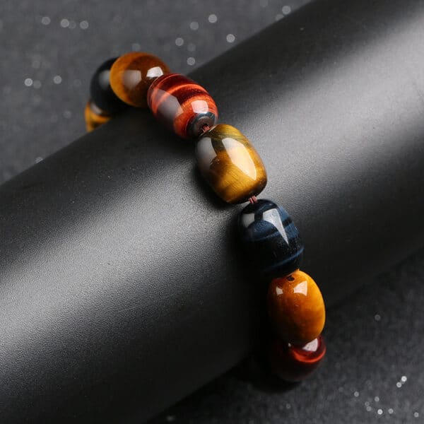 The Full Spectrum Power: Natural Multi-Color Tiger’s Eye Bracelet