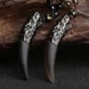 The Alpha Spirit: Natural Volcanic Obsidian Wolf Tooth Pendant