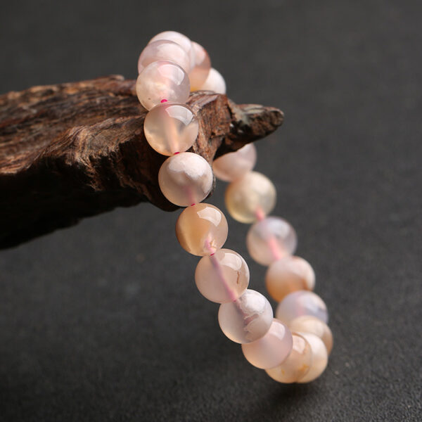 The Blossom of Dreams: Natural Sakura Agate Bracelet