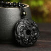 The Obsidian Shield: Double PiXiu Harmony Pendant