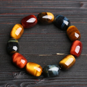 The Full Spectrum Power: Natural Multi-Color Tiger’s Eye Bracelet