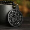 The Obsidian Guardian: Kylin Protection & Strength Pendant