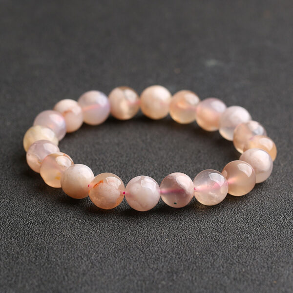 The Blossom of Dreams: Natural Sakura Agate Bracelet