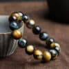 The Power Balance: Natural Golden & Blue Tiger’s Eye Bracelet
